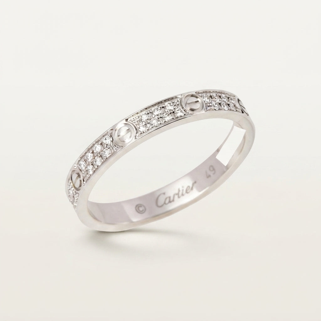 Bague Love Argent Pavé Zircons