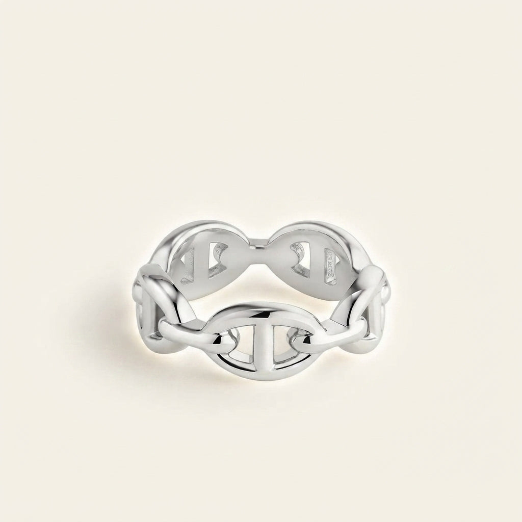Bague Chaîne Marine Fine