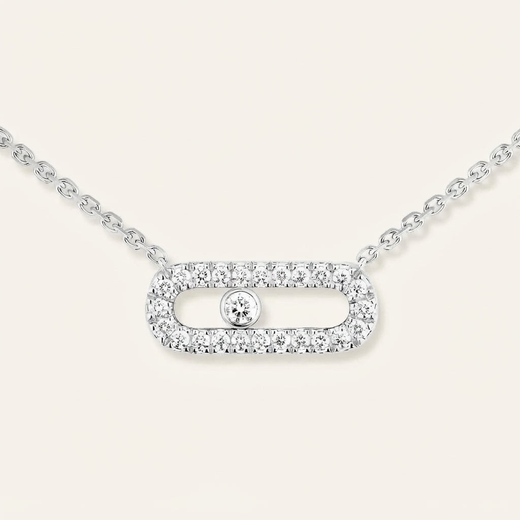 collier pendentif Messika Move Romane or blanc