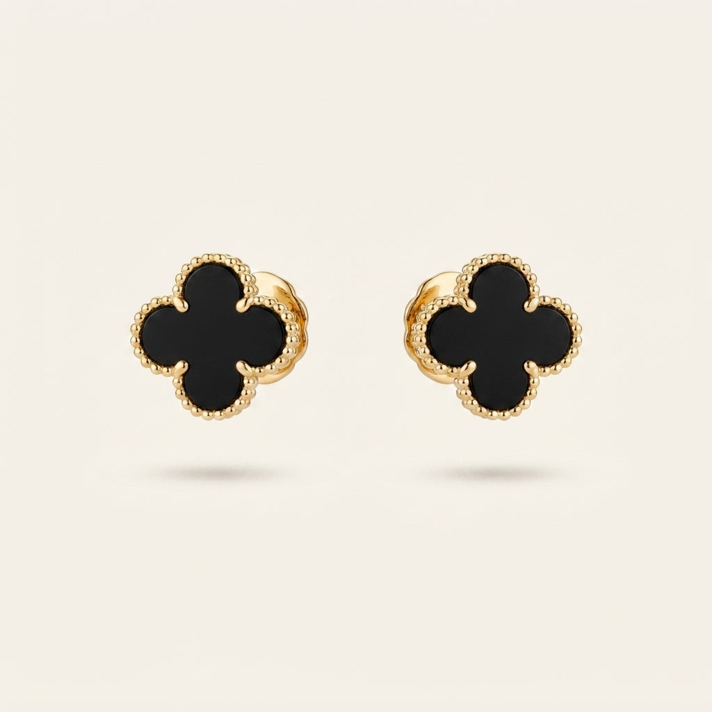 Boucles d'Oreilles Alhambra Onyx Noir