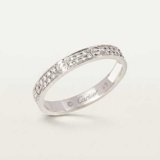 Bague Love Argent Pavé Zircons