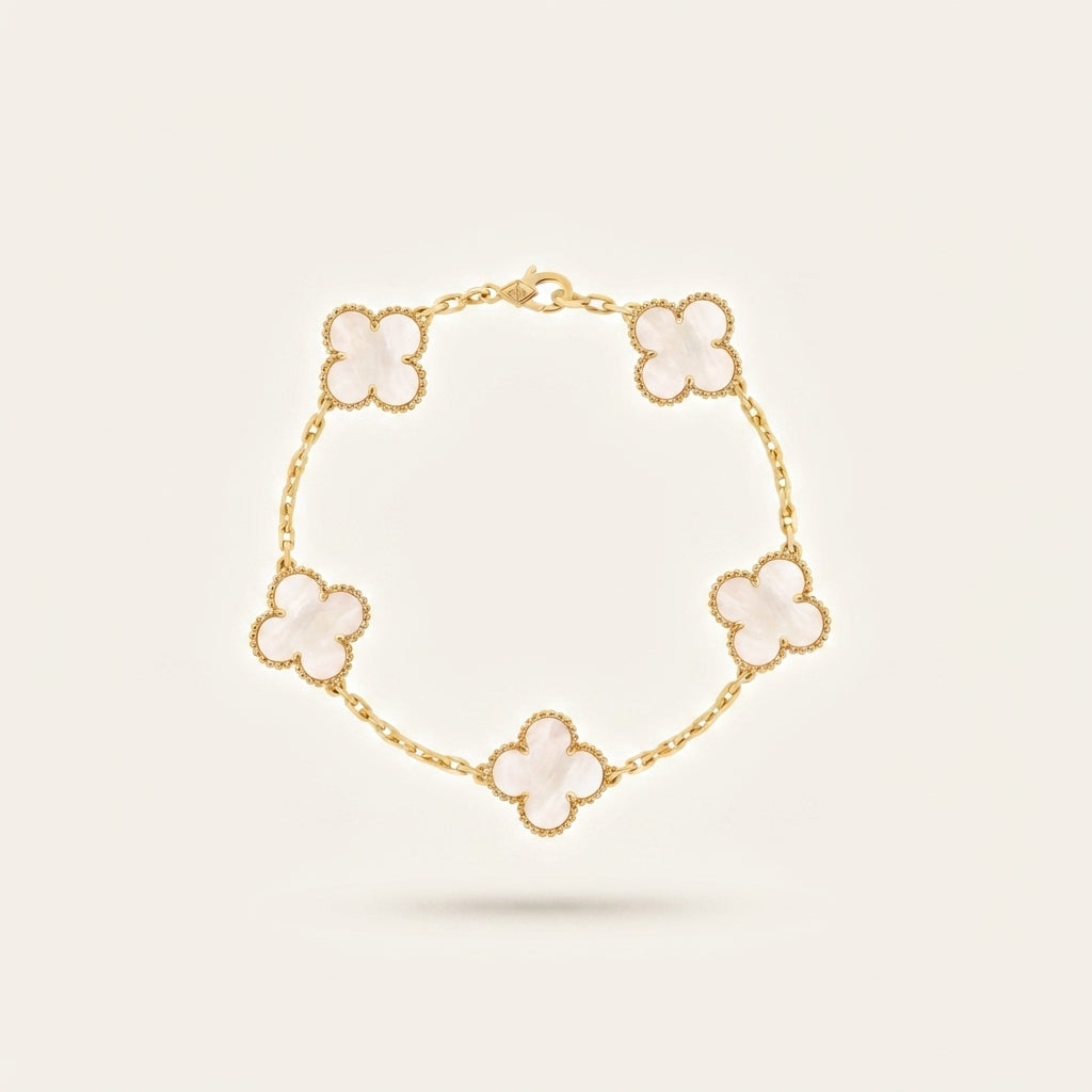 Bracelet Trèfle Nacre 5 motifs