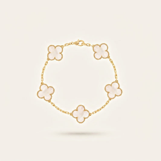 Bracelet Trèfle Nacre 5 motifs