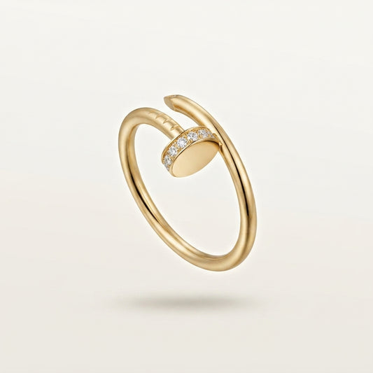 Bague Clou Or Zircons