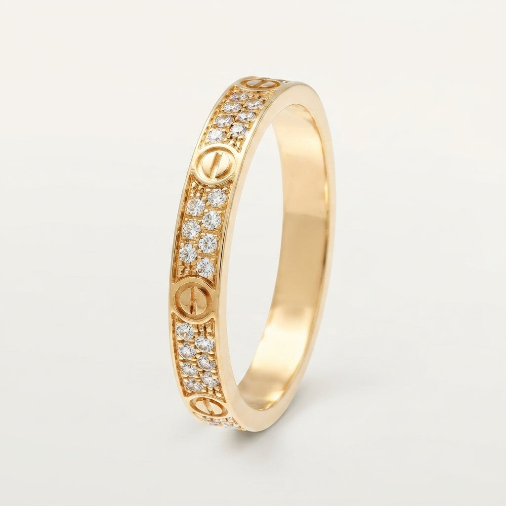 Bague Love Or Pavé Zircons