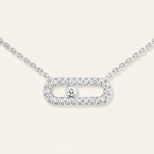 collier pendentif Messika Move Romane or blanc