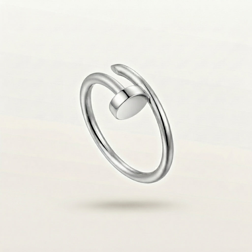 Bague Clou Argent Lisse