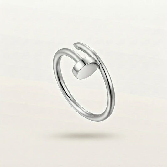 Bague Clou Argent Lisse