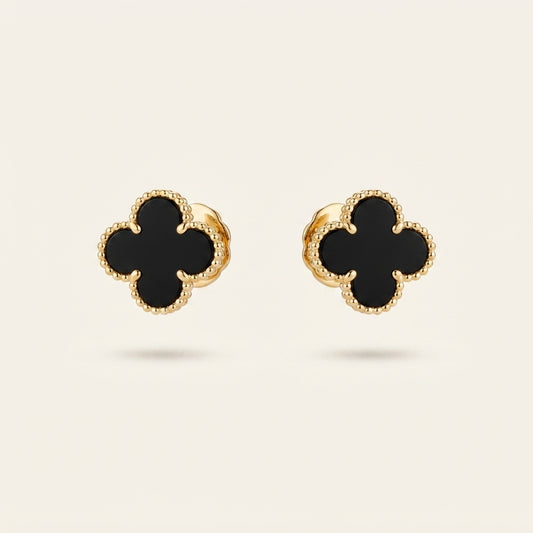 Boucles d'Oreilles Alhambra Onyx Noir