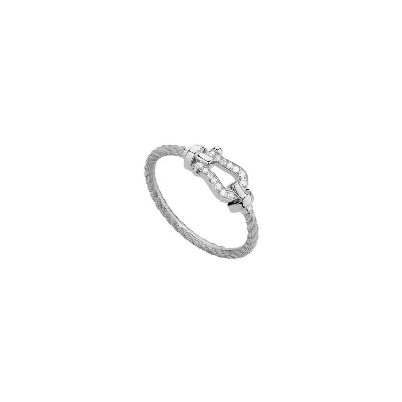 Bague Force Cable Acier Zircons JEWELSEI